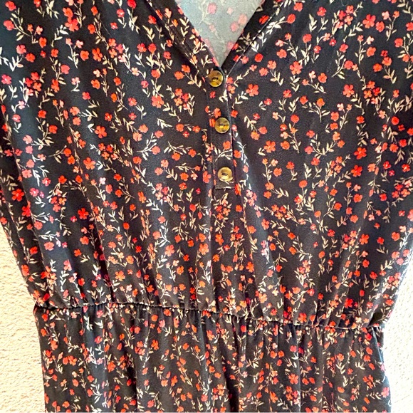 Black Floral Mini Dress - Picture 3 of 3